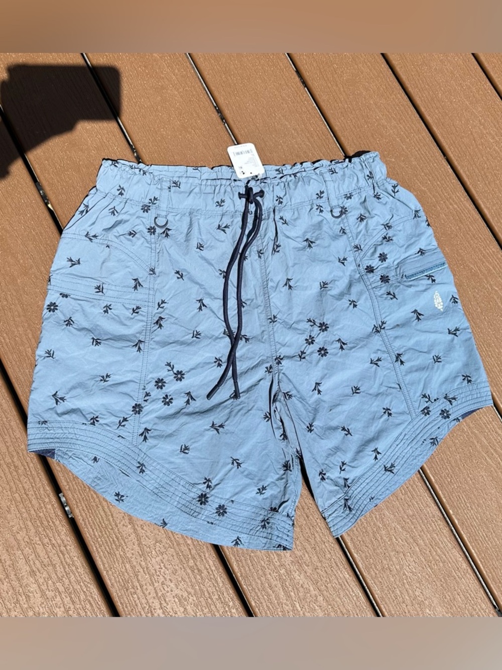 FP Movement by Free People Light Blue Floral Board Shorts